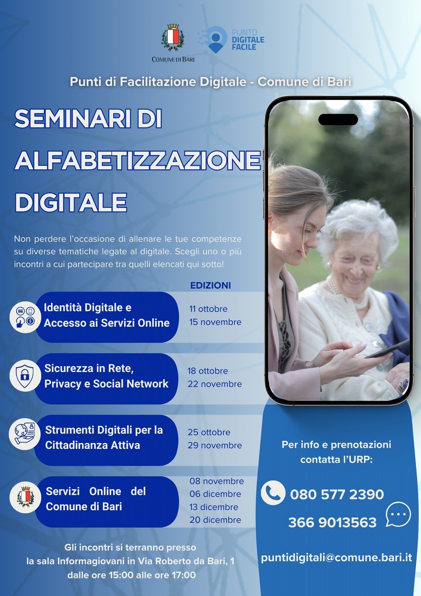 locandina seminari operatori dei Punti di Facilitazione Digitale
