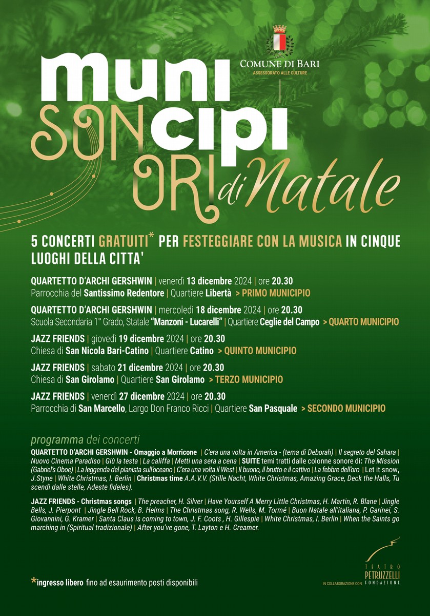 Municipi Sonori di Natale a Bari