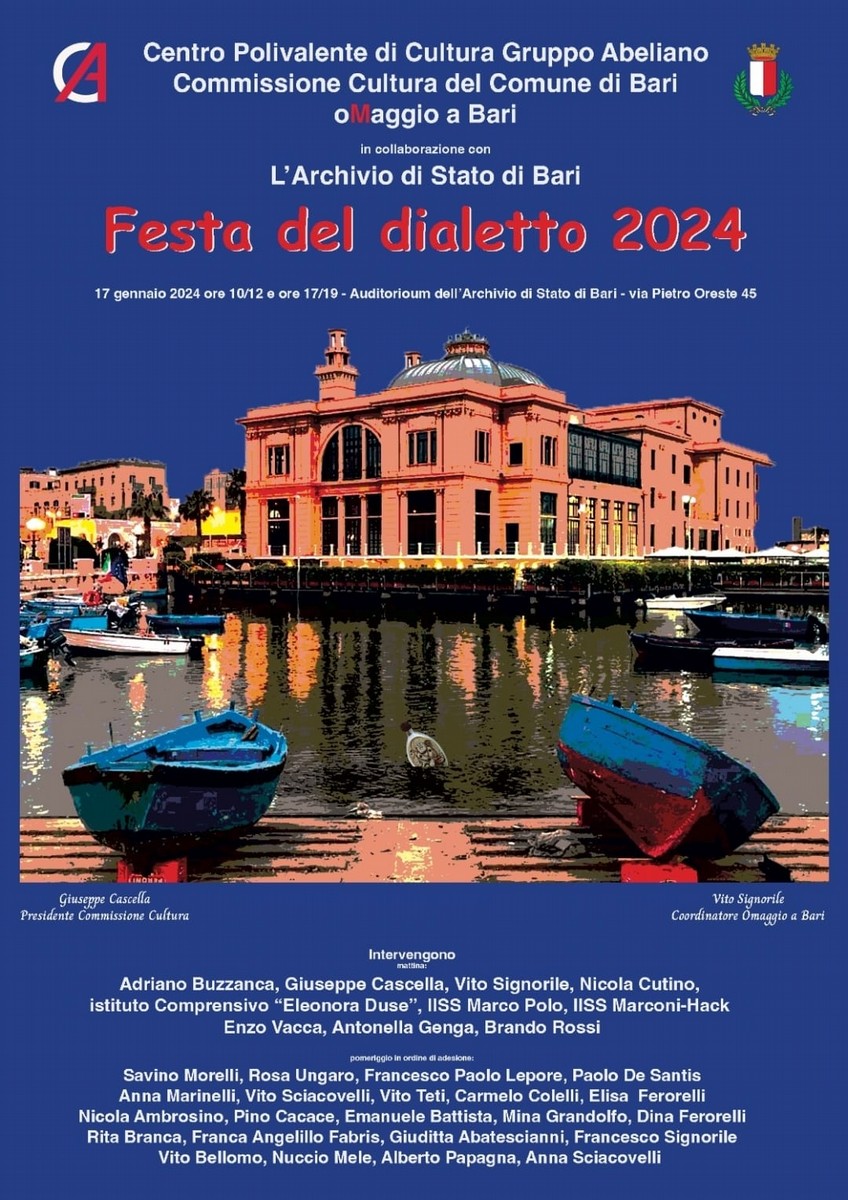A Bari l'edizione 2024 della “Festa del Dialetto”