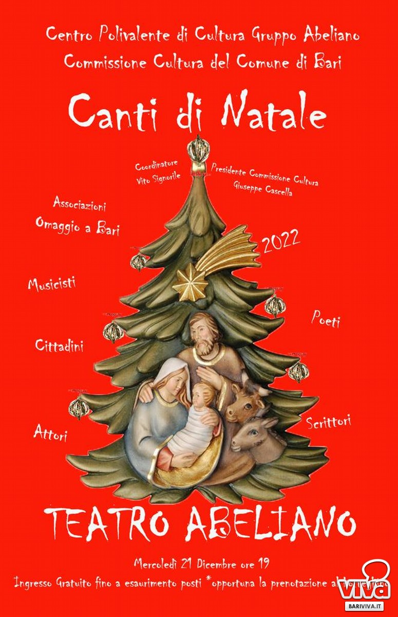 domani al Nuovo Abeliano i canti di Natale nellambito del festival oMaggio a Bari locandina
