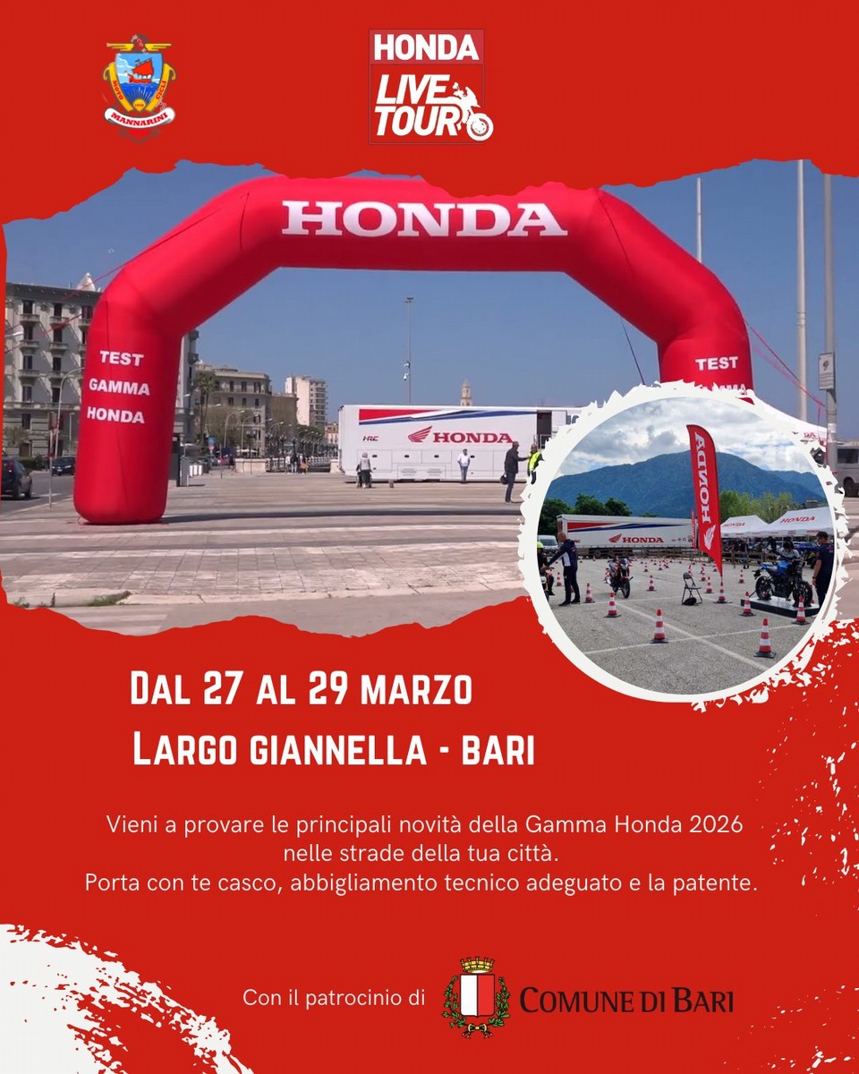 dal al marzo in largo Giannella la Young Riders School promossa da Honda locandina