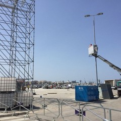 visita papa francesco allestimento palco