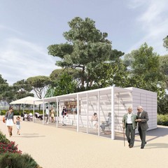 Bari Costa sud stamattina la consegna del cantiere del Lotto chioschi dedicati alla ristorazione immagine lotto render JPG