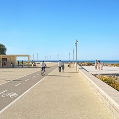 Bari Costa sud stamattina la consegna del cantiere del Lotto passeggiata lungo mare render JPG