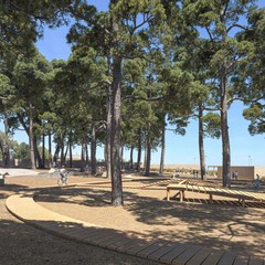 Bari Costa sud stamattina la consegna del cantiere del Lotto pineta render JPG