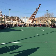 campetto di calcio nella scuola Verga di Japigia