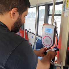 obliteratrici contactless sui bus amtab