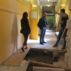 sopralluogo lavori in corso alla Mazzini Modugno