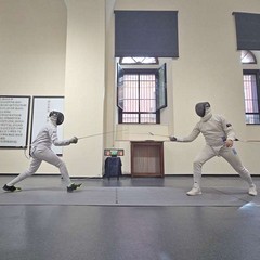 Esibizione di scherma in sala ex Tesoreria