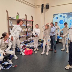 Esibizione di scherma in sala ex Tesoreria