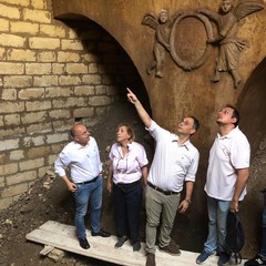 cantiere piazza diaz a ceglie del campo sopralluogo allinterno della cisterna
