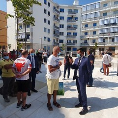 stamattina il sindaco Decaro in piazza Disfida di Barletta al termine dei lavori di riqualificazione
