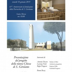 nuova chiesa San Girolamo domani la presentazione del progetto