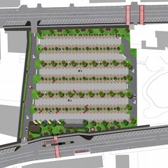 riqualificazione park ride largo Giugno render