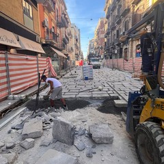 riqualificazione via Manzoni lavori