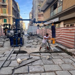 riqualificazione via Manzoni lavori