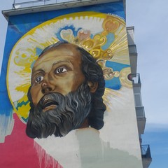 Il murales di San Nicola al San Paolo
