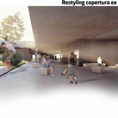 presentato il progetto di riqualificazione di Sata Rita render ex Mercato copertura
