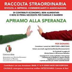 avvio raccolta straordinaria beni rivolta agli operatori economici locandina