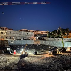 parcheggio interrato ex Rossani lavorazioni per l esecuzione della platea di fondazione del piano