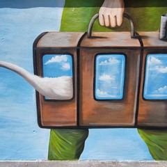 La stazione di Via Capruzzi si colora di arte con la raffigurazione di grandi cigni