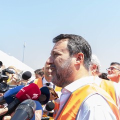 Il sopralluogo di Salvini sul cantiere della Bari-Noicattaro