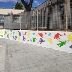 Il murales ispirato a Keith Haring