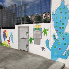 Il murales ispirato a Keith Haring