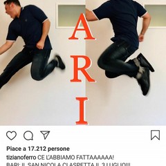 Il post di Tiziano Ferro