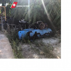 L'area sequestrata adibita a discarica