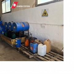 L'area sequestrata adibita a discarica