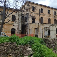 Il cantiere alla ex Manifattura Tabacchi a Bari