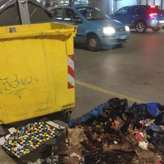 Cassonetto incendiato libertà