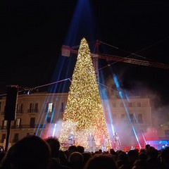 L'accensione dell'albero a Bari