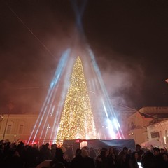 L'accensione dell'albero a Bari