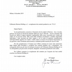 La lettera ai clienti del Mercatone