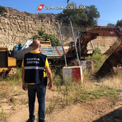 L'area sequestrata adibita a discarica