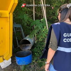 L'area sequestrata adibita a discarica