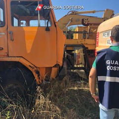 L'area sequestrata adibita a discarica