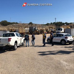 L'area sequestrata adibita a discarica