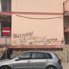 scritte sui palazzi privati pt