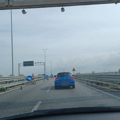 Traffico ss Lavori Guardrail