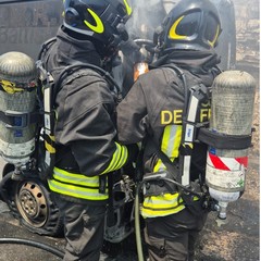 Incendio di un furgone portavalori a San Giorgio