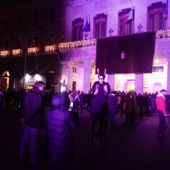 Gli artisti di strada all'esterno