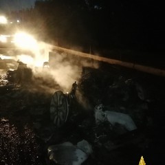 Auto in fiamme a Grumo