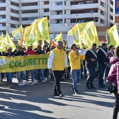 Protesta agricoltori con i trattori Coldiretti Puglia