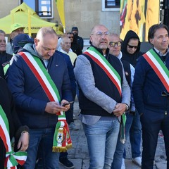 Protesta agricoltori con i trattori Coldiretti Puglia