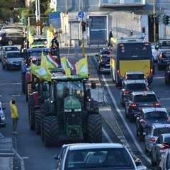 Protesta agricoltori con i trattori Coldiretti Puglia
