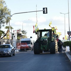 Protesta agricoltori con i trattori Coldiretti Puglia