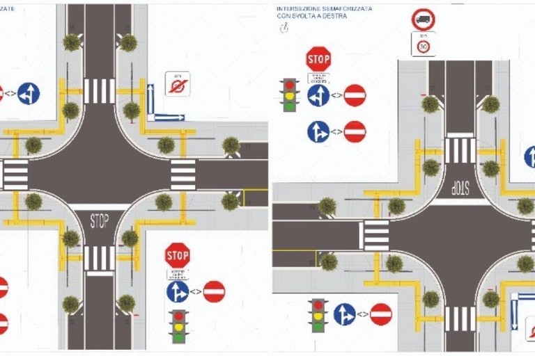 la giunta approva il progetto esecutivo per la riqualificazione di via Dante planimetria stralcio